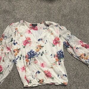 Floral Chiffon Blouse - Multicolor
